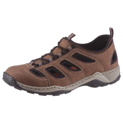 Abbildung von Rieker Herren Low Top Sneaker 08065, Männer Halbschuhe,straßenschuhe,Strassenschuhe,Sportschuhe,Freizeitschuhe,Turnschuhe,braun (25),46 EU / 11 UK