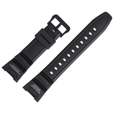 Abbildung von Casio Uhrenarmband Ersatzband 24mm Kunststoff Schwarz SGW 100