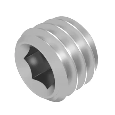 Abbildung von SECCARO Gewindestift mit Kegelkuppe M4 x 3 mm, Edelstahl V2A VA A2, DIN 913 / ISO 4026, Innensechskant, 20 Stück