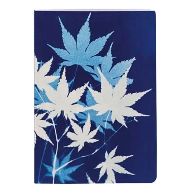 Abbildung von Clairefontaine 83502C Notizheft Cyanotype, mit Fadenbindung A6 10,5x14,8 cm, 32 Blatt, liniert, Motive sortiert, 1 Stück