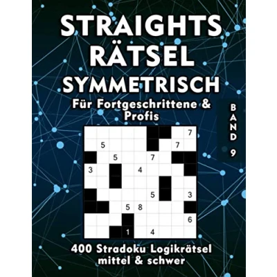 Abbildung von Straights Rätsel Symmetrisch Stradoku Rätselheft in mittel und schwer für Fortgeschrittene Profis: Großes Str8ts Rätselbuch Logikrätsel Erwachsene Senioren