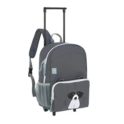Abbildung von LÄSSIG About Friends Trolley Rucksack 2 in 1 Kinderkoffer 25x16x39 cm Racoon, Dunkelgrau