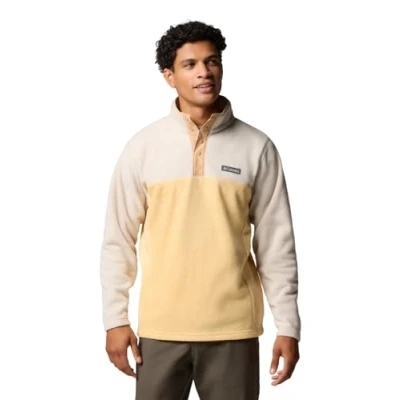 Abbildung von Columbia Steens MOUNTAIN HALF SNAP Fleecepullover, Herren, Größe: Small, Sand dune/dark stone