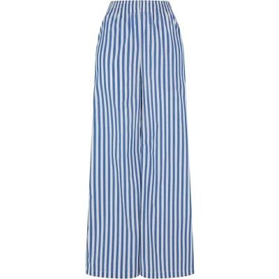 Abbildung von Urban Classics Striped Loose Stoffhose, Damen, Größe: 3XL, White blue