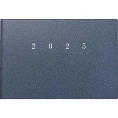 Abbildung von rido/idé Taschenkalender Modell Septimus (2025), 2 Seiten = 1 Woche, A6 quer, 128 Seiten, Kunststoff Einband Reflection, blau