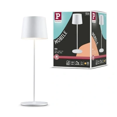 Abbildung von Paulmann 769.97 Akkuleuchte Gilo IP44 dimmbar 2700K Weiß matt H:35cm Ø11cm