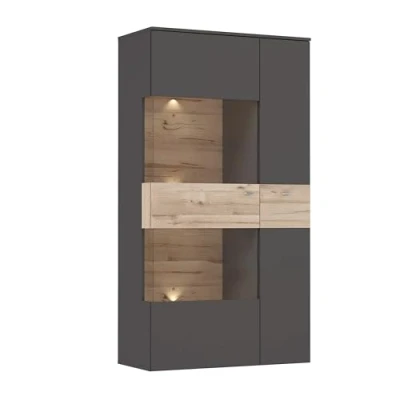 Abbildung von FORTE Vitrine »Como«, Highboard, LED Beleuchtung Einlegeböden, Glastüre, Soft Close