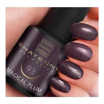 Abbildung von SHAYENNE Shellac Gel Nagellack 15 ml für UV LED Lampe 93 Magical Plum Violet Lila MADE in GERMANY Nail Polish for Lamp Nagel