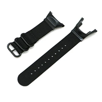 Abbildung von Demupai Armband Kompatibel mit Suunto Ambit 3 Sport/ Run/3 Peak, 22mm Breite Nylon atmungsaktiv Ersatzarmband, Sport Uhrenarmband für 1/2/2S/2R (Schwarz)