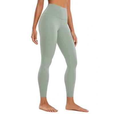 Abbildung von CRZ Yoga Butterluxe Damen High Waist Sport Leggings Blickdicht Leggins Sporthose Workout Gym Yogahose 64cm Grüner Palmenhof 38