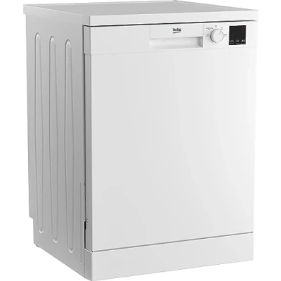 Abbildung von Beko DFN04321W b100 Freistehender Geschirrspüler 60 cm, 13 Maßgedecke, unterbaufähig, Halbe Beladung, Zeitvorwahl, Clean&amp;Shine Programm, 4 Programme, Watersafe, Weiß