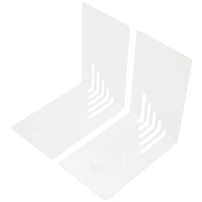 Abbildung von Wedo 1021000 Buchstütze (aus Metall, 14 x 8,5 cm) 2 Stück, weiß