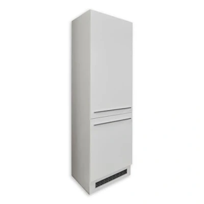 Abbildung von JAZZ 8 Moderner Einbauschrank für Kühlschrank in Weiß Hochglanz Geräumiger Hochschrank Küchenschrank mit viel Stauraum 60 x 211 57 cm (B/H/T)