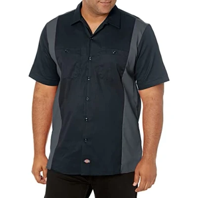 Abbildung von Dickies Herren, Slim Fit, Freizeithemd, Two Tone Work, Mehrfarbig (Black / Charcoal), Gr. XL