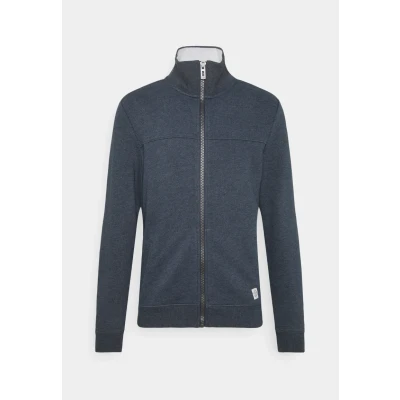 Abbildung von TOM TAILOR Herren Sweatjacke mit Stehkragen, 19024 Sky Captain Blue White Melange, S