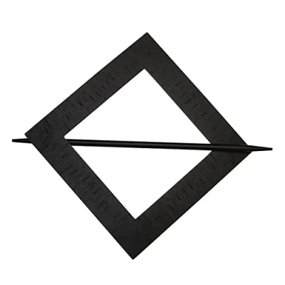 Abbildung von GARDINIA Dekospange Uranus mit Stab, Vorhang Raffhalter zum Dekorieren / Raffen von Stoffen und Vorhängen, Außenmaß Ø 14,5 cm, Metall, Schwarz
