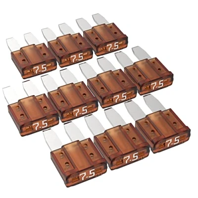 Abbildung von AUPROTEC Micro 2 Kfz Sicherungen Flachstecksicherungen MikrOTO II 5A 30A Auswahl: 7,5A Ampere braun, 10 Stück