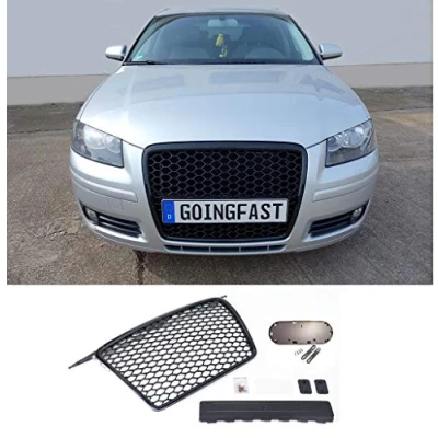 Abbildung von goingfast 1122901 Waben Gitter Kühler Sport Front Rippen Grill ohne Emblem Schwarz Eintragungsfrei
