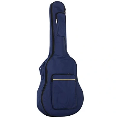 Abbildung von TRIXES Full Size Gitarrentasche mit Schultergurten, wasserdichtem gepolstertem Koffer, Bass, akustischer und klassischer Gitarren Gigtasche, perfekt für unterwegs, Gitarrenzubehör Blau