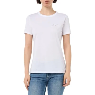 Abbildung von BOSS Elogo Tshirt print, Damen, Größe: Medium, Natural