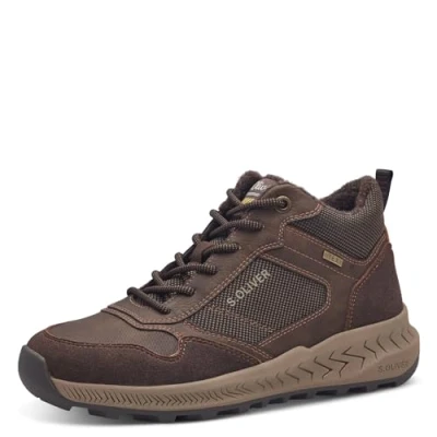 Abbildung von s.Oliver Herren Sneaker hoch mit Fütterung Wasserabweisend Freizeit, Braun (Brown Comb.), 44 EU