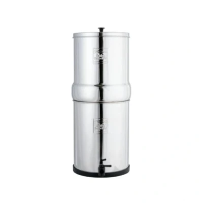 Abbildung von British Berkefeld Gravity Wasserfiltersystem 6L Edelstahl für Zuhause mit 2 Doulton NSF zertifizierten Keramik Ultra Sterasyl Kartuschen Reise Trinkwassersystem