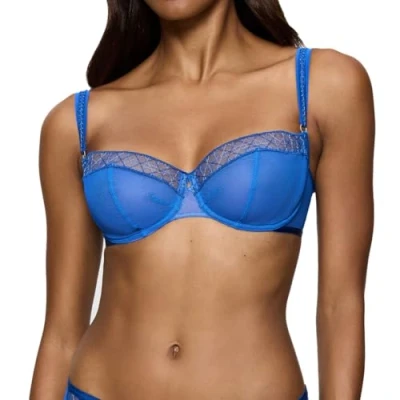 Abbildung von Triumph Palina Cosmic Heartbeat Bügel BH, Damen, Größe: 75E, Illumines blue