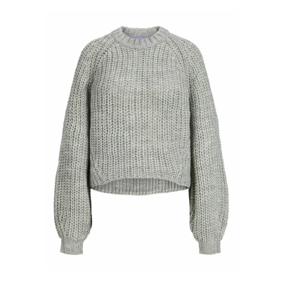 Abbildung von JJXX Kelly Chunky CREW NECK Strickpullover, Damen, Größe: XS, Grey melange