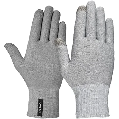 Abbildung von GripGrab Merino Liner Handschuhe Touchscreen Thermo Unterziehhandschuhe Fahrrad mit Merinowolle Radsport Alltag Wandern