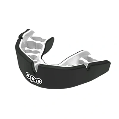 Abbildung von OPRO Instant Custom Fit Mundschutz, vom Zahnarzt angefertigter für ultimativen Komfort, Schutz, und Passform. Zahnschutz Rugby, Boxen, Hockey, MMA (Schwarz, Erwachsene)