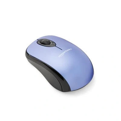 Abbildung von Amazon Basics Kabellose Computer Maus mit USB Nano Empfänger, Blau