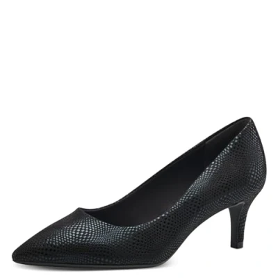 Abbildung von Tamaris Damen Pumps Textil Vegan Stilettoabsatz; BLACK STRUCTURE/schwarz; 36 EU