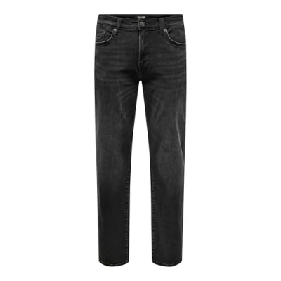 Abbildung von ONLY &amp; SONS Herren Onsweft Regular Wb 0021 Fg DNM Noos Jeanshose, Washed Black, 32W / 30L EU