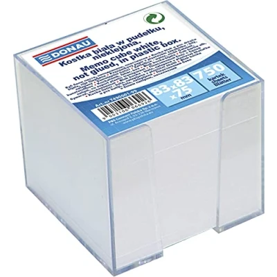 Abbildung von DONAU 7490001 99 Zettelkasten/Zettelbox/Zettelklotz, 92 x 82 mm, weiß