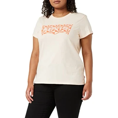 Abbildung von Levi&#039;s Damen The Perfect Tee T Shirt,Geo Batwing Fill Peach Puree,XS