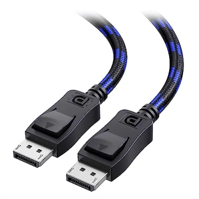 Abbildung von Cable Matters [VESA zertifizierte] geflochtene 8K DisplayPort 1.4 Kabel 3m (DisplayPort 1.4, DP Kabel) mit 60Hz, 4K 144Hz, HDR und DSC 3 Meter