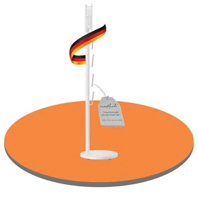 Abbildung von PureMounts Staubsauger Ständer Halterung universal kompatibel mit Dyson, Philips, Samsung, Bosch, Miele, Anyson, Xiaomi, Bodenständer, Zubehör Halter, Weiß