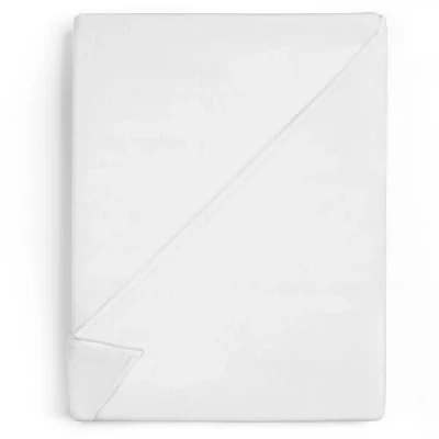 Abbildung von Bettlaken ohne Gummizug Baumwolle 100x200 cm Bed Sheets Betttuch Gummi und Laken Bedsheets Baumwollstoff weiß Kochfest mit Oeko Tex Zertifikat