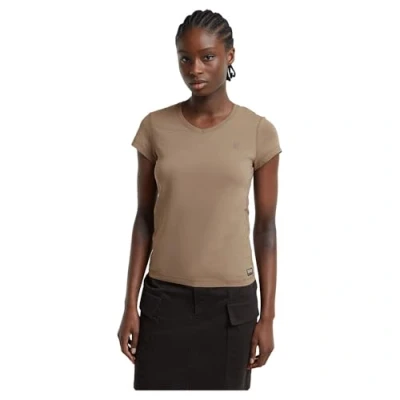 Abbildung von G Star Damen Eyben Slim Top 2.0, Braun (Brindle D24533 4107 C788), XS