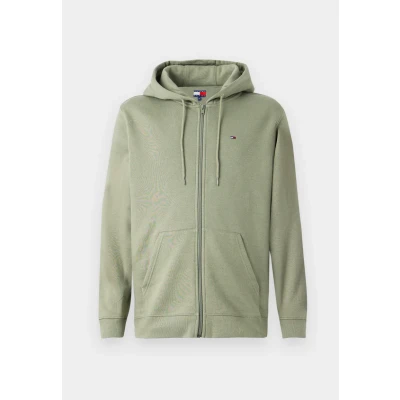 Abbildung von Tommy Jeans Sweatshirt »TJM REG S FLAG ZIP FLEECE THRU«, mit bestickten Markenlogo auf Brusthöhe
