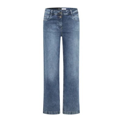 Abbildung von Street One MIT Gallonstreifen Jeans Straight Leg, Damen, Größe: 30x30, Blau