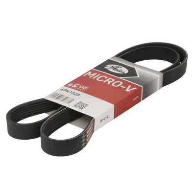 Abbildung von GATES 6PK1328 Keilrippenriemen 1328 6 Polyester, EPDM (Ethylen Propylen Dien Kautschuk) RoadMax Value Line MERCEDES BENZ: SLK, CLK Coupe