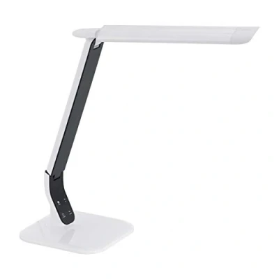 Abbildung von EGLO LED Tischlampe Sellano, 1 flammige Tischleuchte mit Touch, Farbtemperaturwechsel (warm, neutral, kalt), dimmbar, Schreibtischlampe aus hochwertigem Kunststoff, Stahl, Bürolampe in Weiß, Schwarz