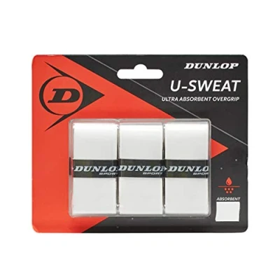 Abbildung von Dunlop Unisex U Sweat Overgrip Griffband, Weiß, 3 Stück