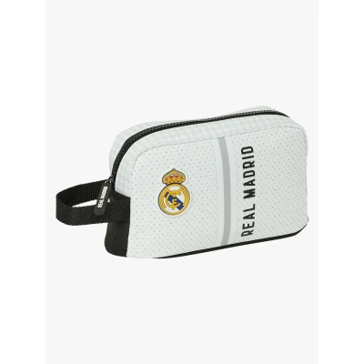 Abbildung von Safta Real Madrid 1. Mannschaft 24/25 Thermo Frühstückstasche, Thermosflasche, Tasche für Mahlzeiten, Erholung, 21,5 x 6,5 12 cm, Weiß/Grau, Estándar, Lässig