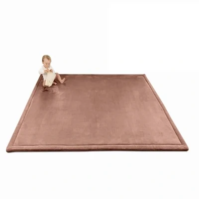 Abbildung von Wolkenweiche Spielmatte Baby 200x150x2,5cm, braun Kinderzimmer Teppich mit hochwertigem Memory Schaum Krabbelmatte rutschfester Unterseite Krabbeldecke Baby, Kinderteppich, Tatami Matte