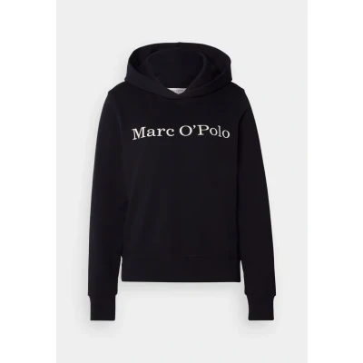 Abbildung von Marc O&#039;Polo Hooded LOGO Print AT Chest Sweatshirt, Damen, Größe: XS, Deep night blue