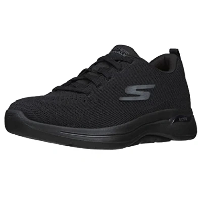 Abbildung von Skechers Herren Gowalk Arch Fit athletischer Workout Wanderschuh mit luftgekühltem Schaumstoff Sneaker Sneakers, Schwarz, 46 EU
