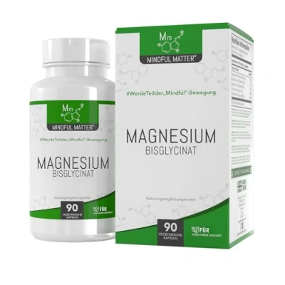 Abbildung von MM Magnesium Glycinat 250mg Bisglycinat pro Portion 90 Glycinate Kapseln Hochdosiert Gentechnik , Gluten &amp; Allergenfrei Hergestellt in GB