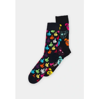 Abbildung von Happy Socks Classic DOG Unisex 2 PACK Socken, Größe: 36 40, Multi coloured